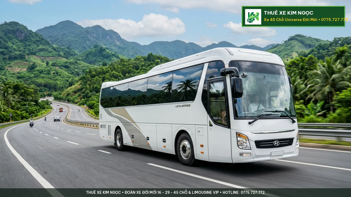 Thuê Xe 45 Chỗ Đi Tỉnh Trọn Gói – Hyundai Universe Cao Cấp Cho Đoàn Đông Người