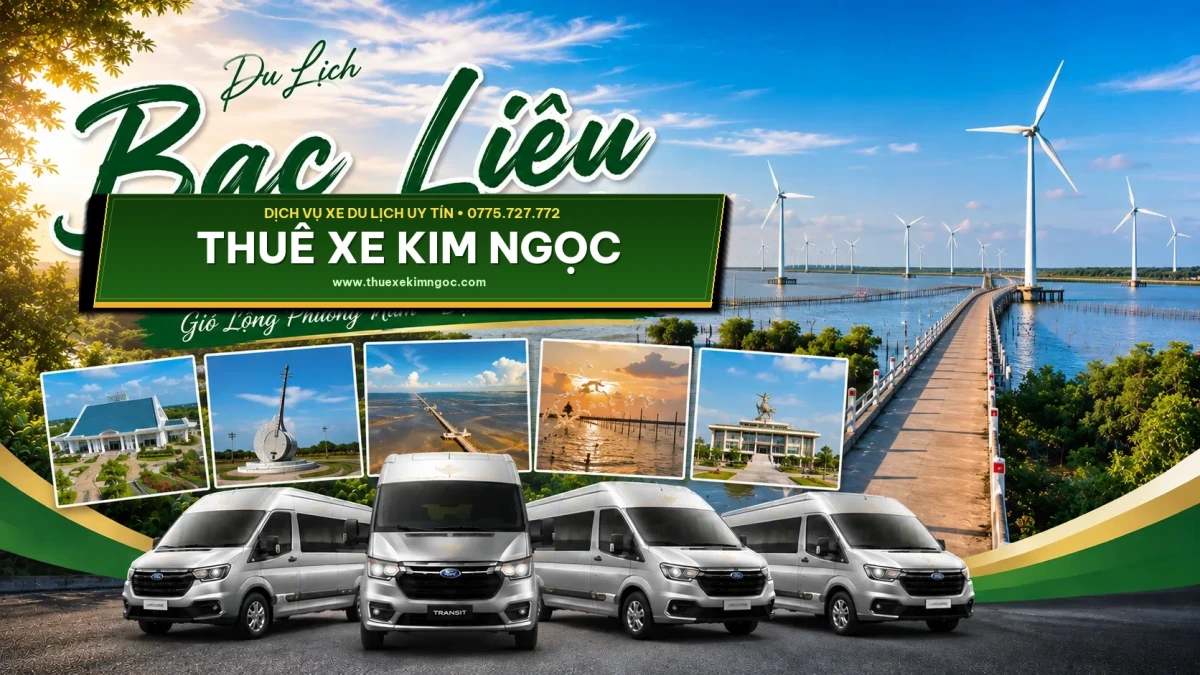 Thuê Xe Đi Bạc Liêu Giá Rẻ – Xe 4-7-16-29-45 Chỗ Đời Mới – An Toàn, Thoải Mái, Phục Vụ Tận Tâm.